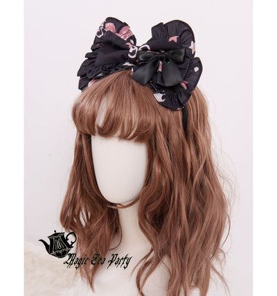 Magic Tea Party~Chocolate Rabbit Lolita Headdress balck hairpin  