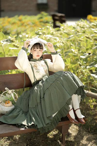 (Buyforme)Meow Jun~Sunflower Appointment~Chinese Style Skirt and Blouse   