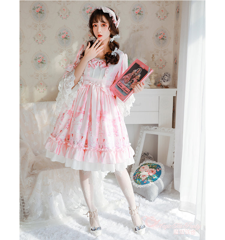 (Buyforme)Magic Tea Party~Swan Lake Daily Wear Lolita OP M pink 