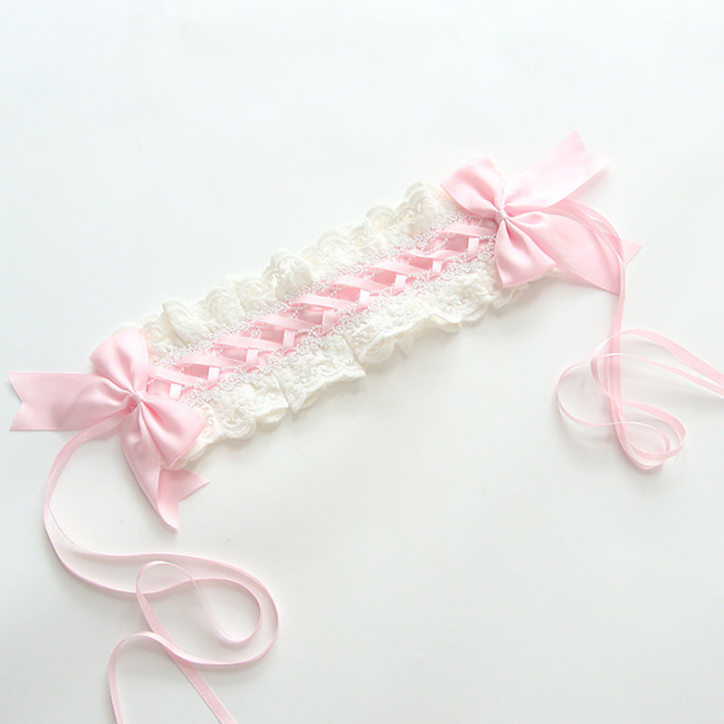 Sweet Kid Lolita Lace Hair Band pink