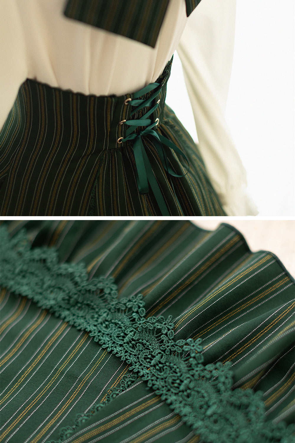 Forest Wardrobe - South of the Forest - Vintage Lolita Halter JSK Dress, French Style Blouse 630:148502