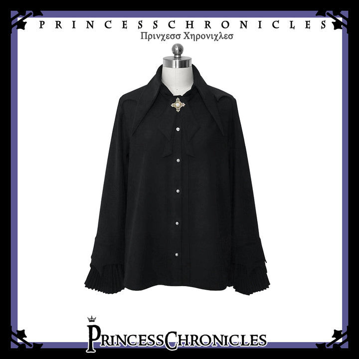 Princess Chronicles~Floating Phantom~Ouji Fashion Shirt S female black shirt (in-stock)