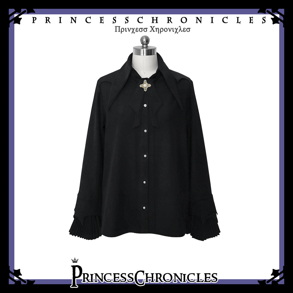 Princess Chronicles~Floating Phantom~Ouji Fashion Shirt S female black shirt 