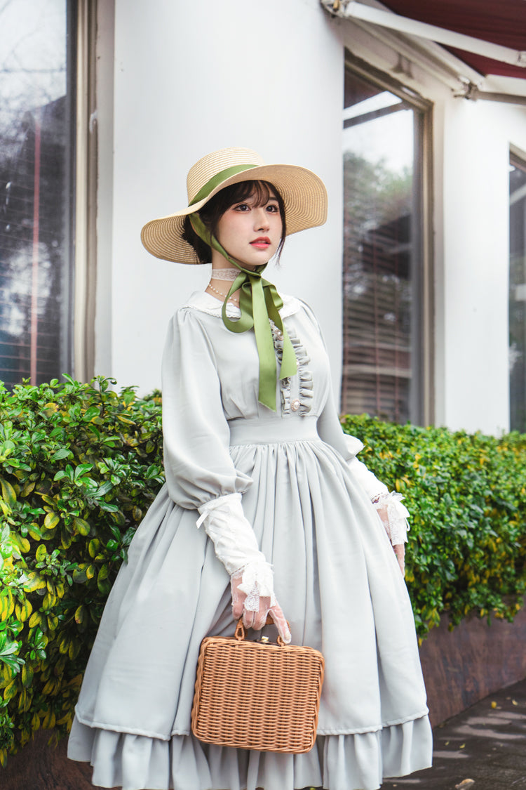 Sweet Wood - Lola's Diary - Multicolors Classic Lolita Plus Size OP Dress S grass green