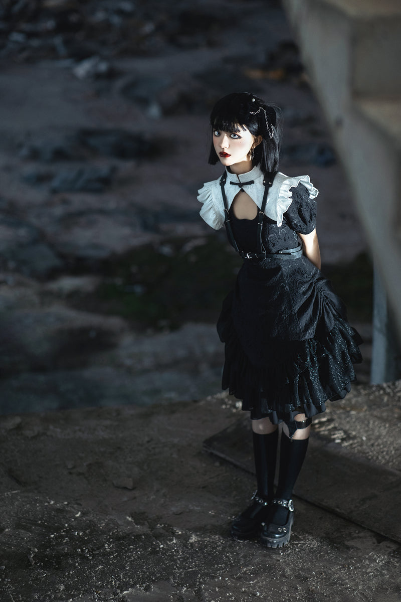 YourHighness~Battle Maid Qi Lolita Cheongsam Gothic Dress   