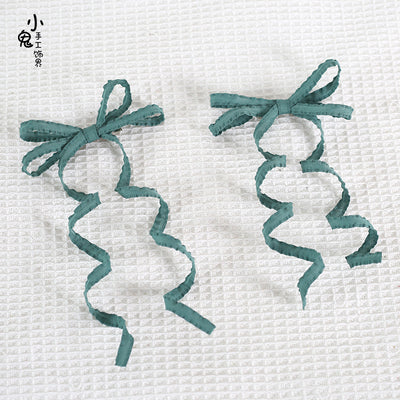 Xiaogui~Sweet Lolita Spiral cos Headdress bean green (pair)  