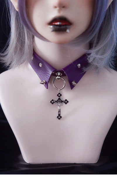 Strange Sugar~Gothic Lolita Accessory Dark Purple Choker dark puple  