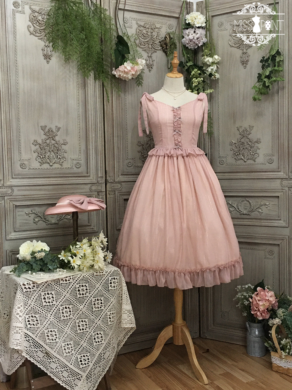 Miss point~Rhine Riverside~French Vintage Chiffon Lolita JSK (2XL L M S XL) 1802:45729