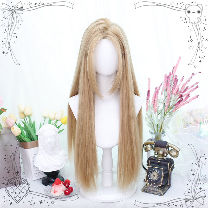 Dalao Home~Whisper~Long Curtain Bangs Shape Face Lolita Wig   