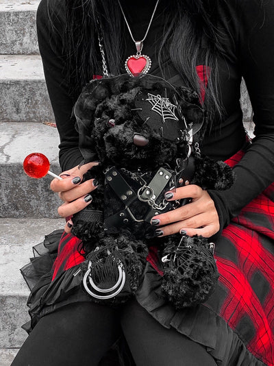 Blood Supply～Gothic Lolita Dark-themed Black Bear Bag   