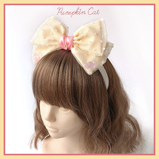 Pumpkin Cat - Candy Boxes - Kawaii Lolita Accessories yellow hair band
