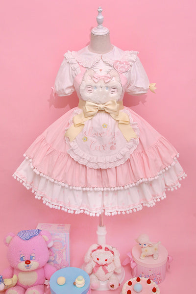 Alice Girl~Kawaii Lolita JSK Dress~Candy Cat Jumper Skirt   