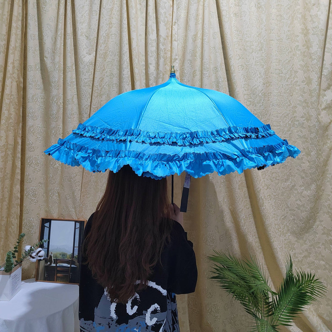 Foldable Flounce Princess Lolita Parasol   