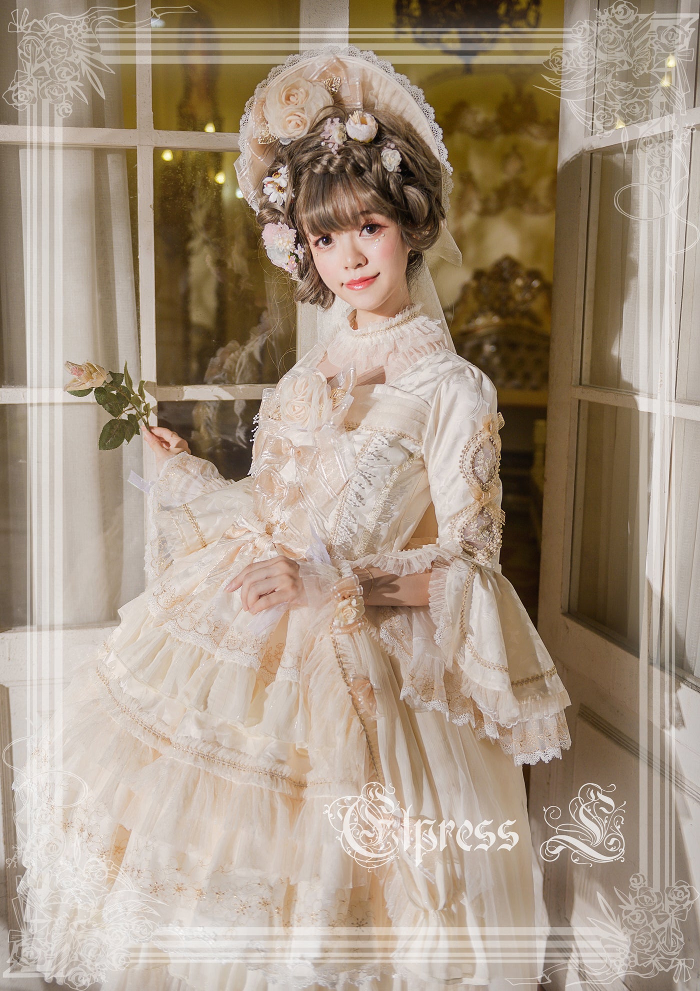 Elpress L~Fairies Island~Lolita wedding Dress OP Dress   