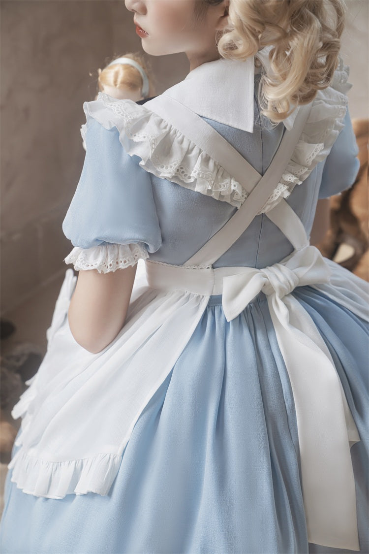 Letters from Unknown Star~Sweet Alice~Short Sleeves Maid Lolita OP 11506:129710
