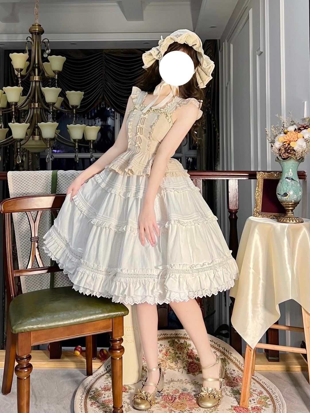 Little Dipper~Gone with the Wind~Tiered Ruffle Sweet Lolita SK Multicolors   