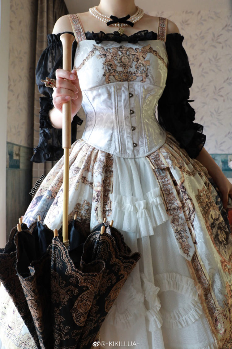 Krad Lanrete~Echoes of Versailles~French Style Multicolors Lolita Corset   