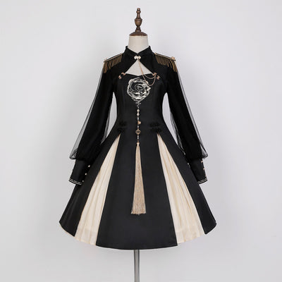 (Buyforme)Jinmu~Elegant Fusion of Gothic and Military Lolita Dress   