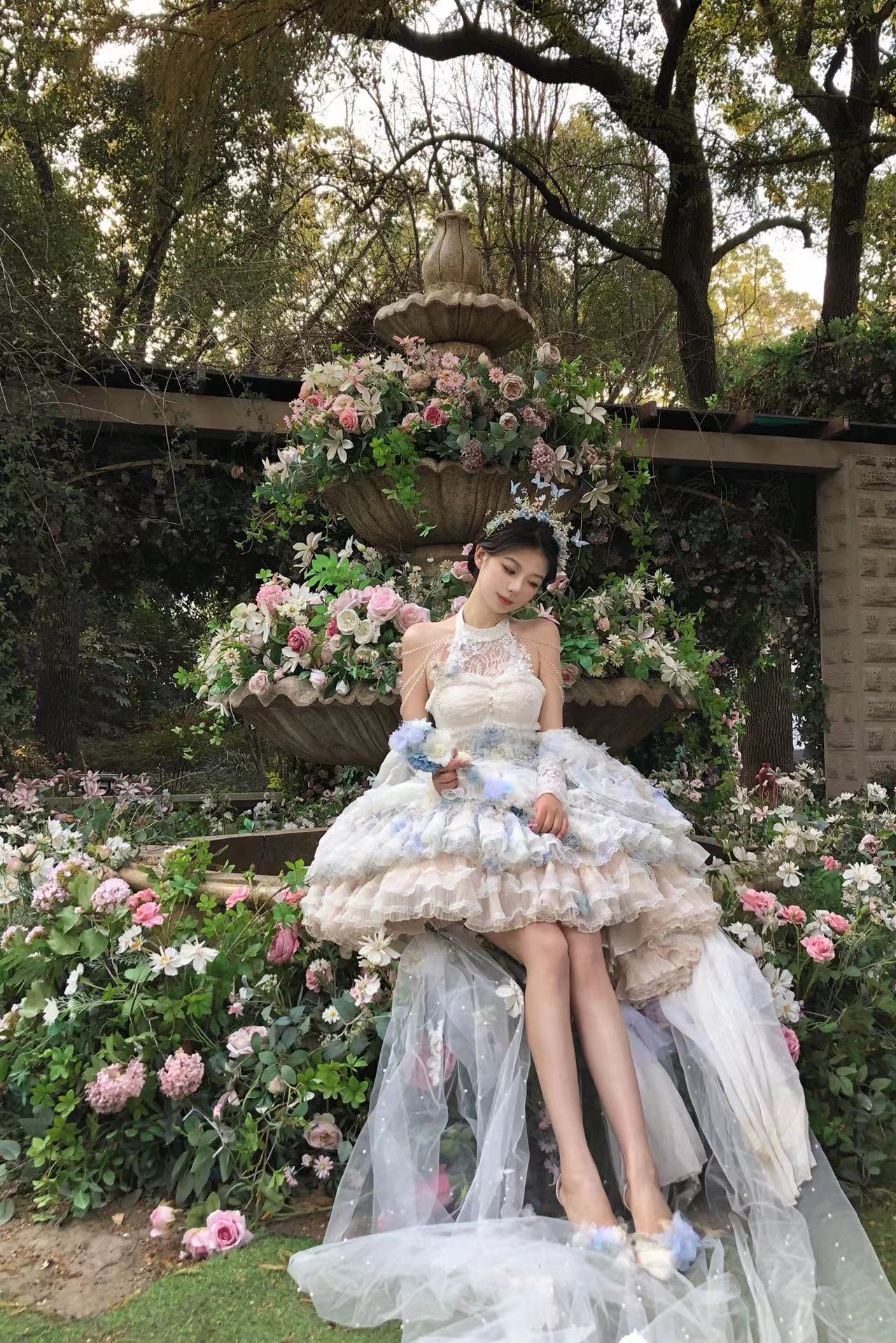 YourHighness~Wedding Lolita Lace JSK Dress JSK L 