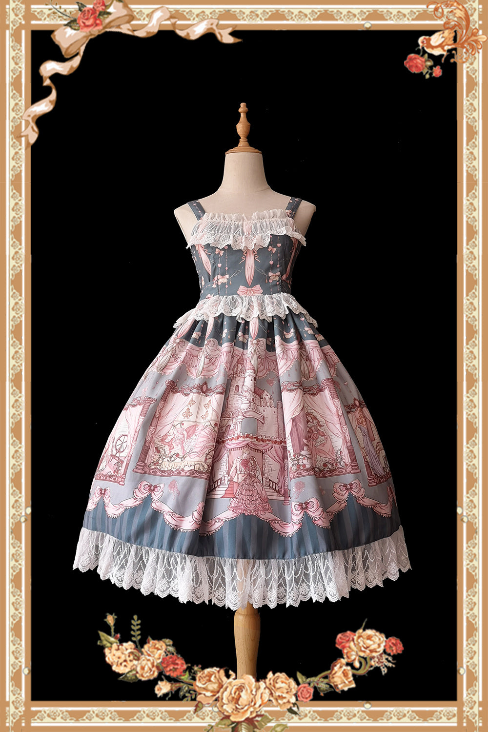 Infanta~Sleeping Curse~ Kawai Lolita JSK Dress S dusty blue JSK 