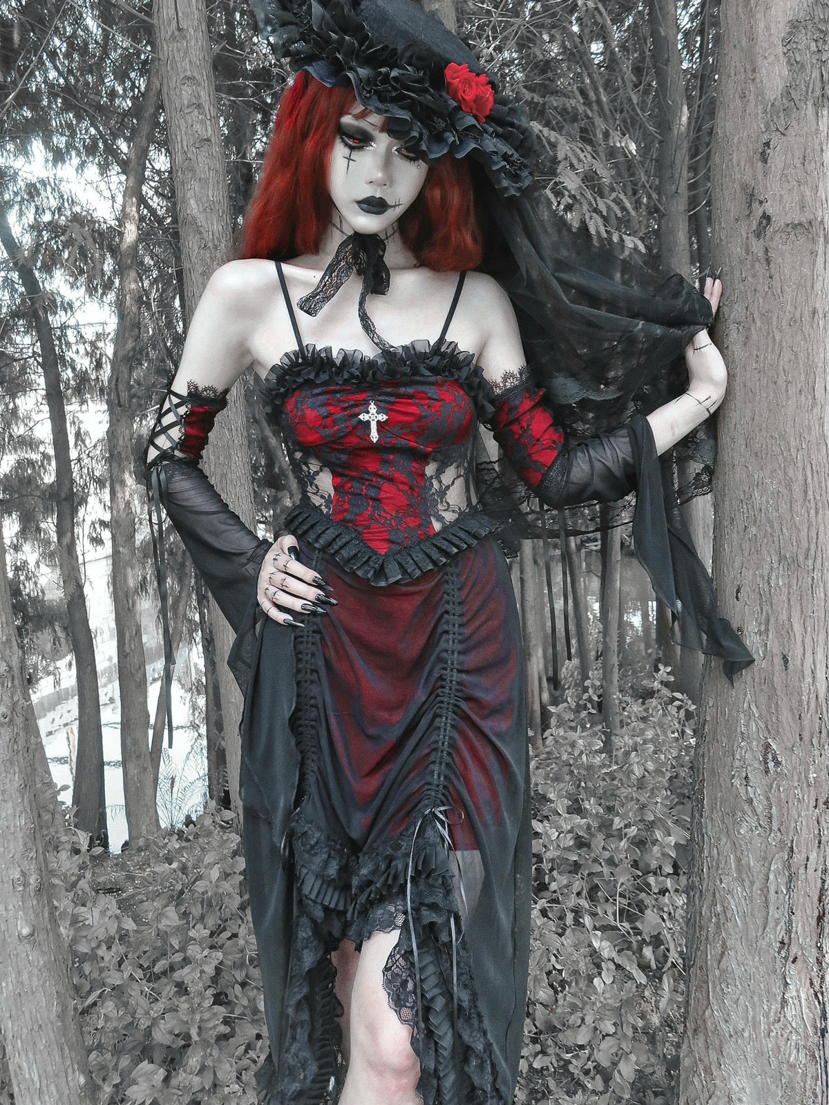 Blood Supply - Drawstring Christmas Gothic Lolita Long Dress