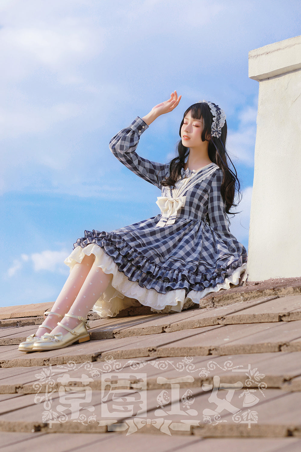 Tartan Sailor Lolita OP Dress