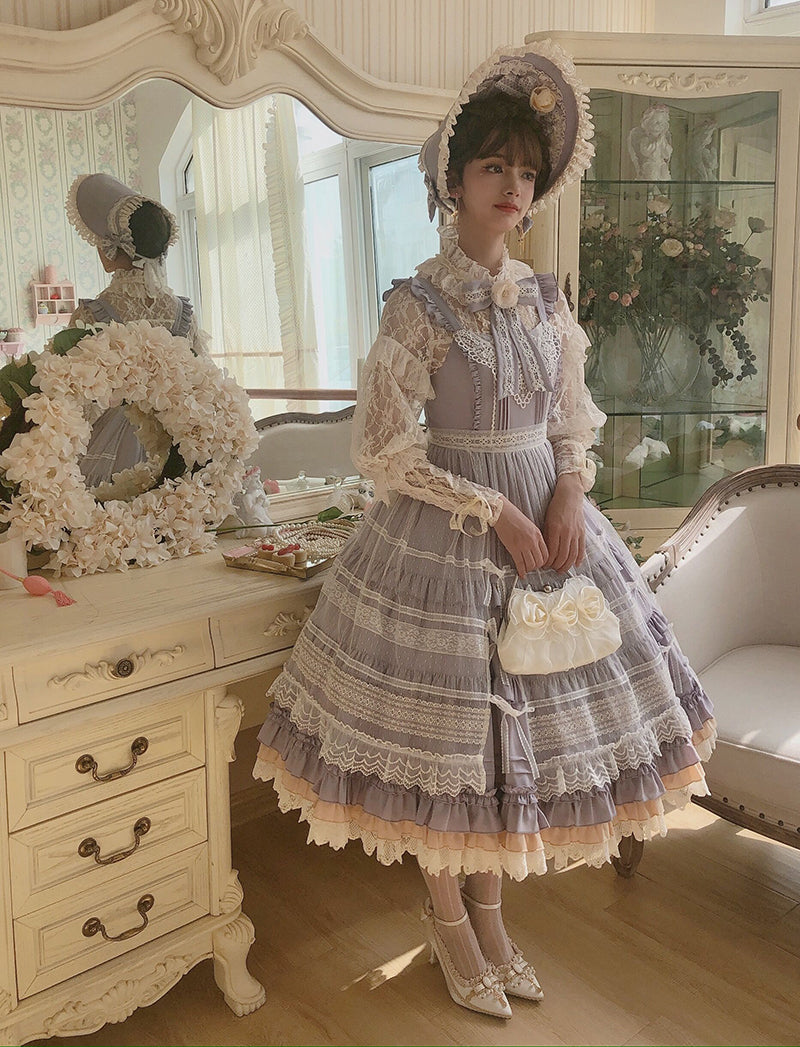 Alice Girl~Camellia Blooms~Elegant Lace Lolita Blouse   