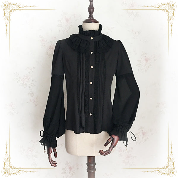 Immortal Thorn~Forever Unfinished Appoint~Classic Ouji Lolita Blouse S black 