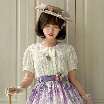 Miss Point~Midsummer Garden~Flower Lolita Hat   