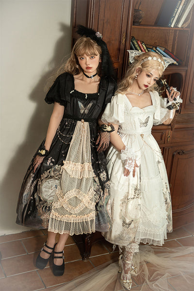 Your Princess~Clock Butterfly Sweet Lolita OP Dress   
