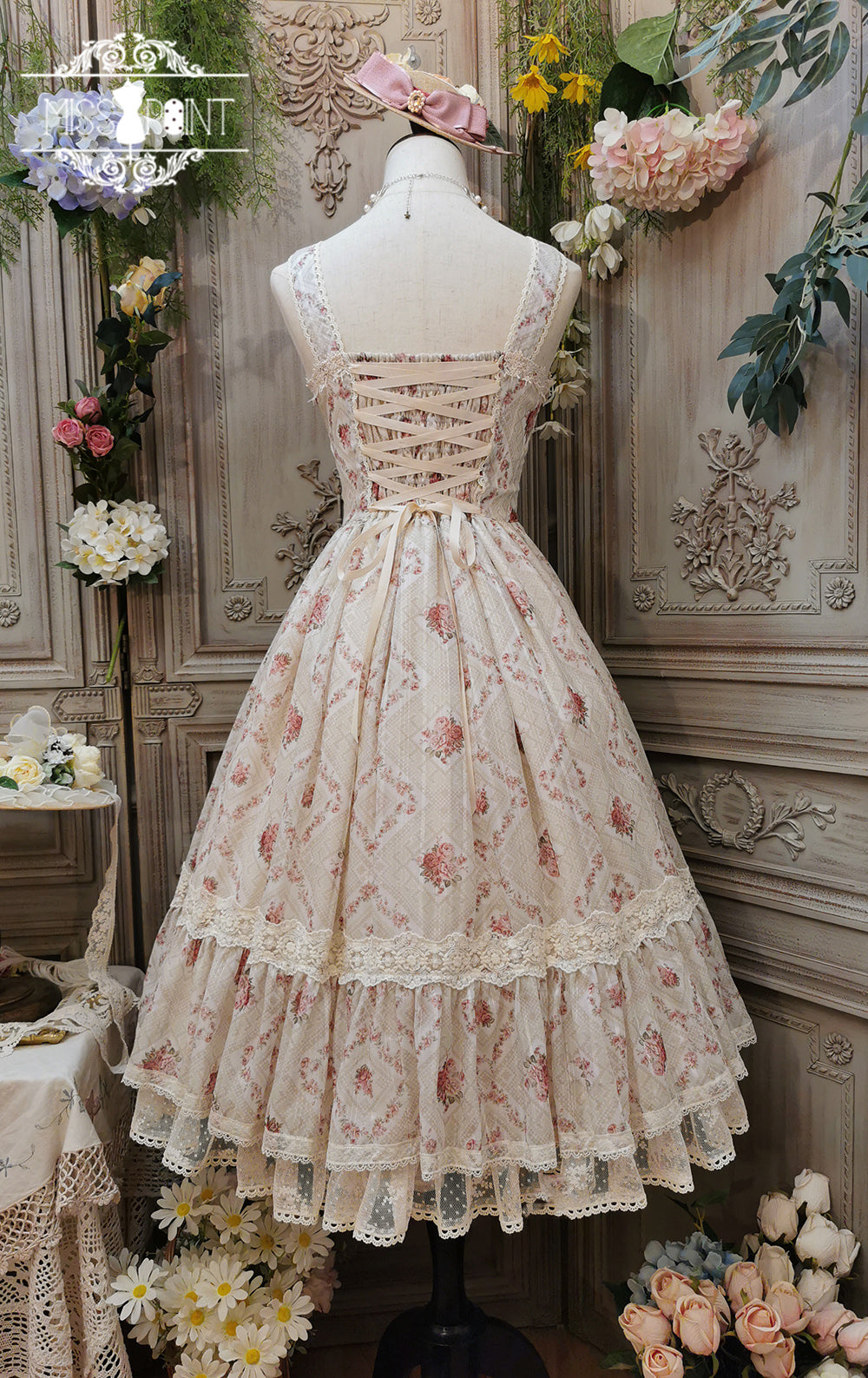 Miss Point - Woody Rose - Elegant Floral Lolita JSK