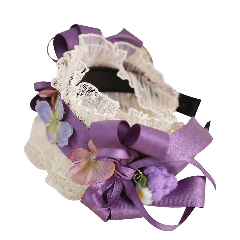 Xiaogui - Purple Grape Vintage French Bow Lolita KC