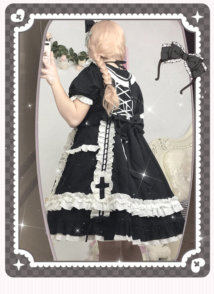 (Buyforme)Niu Niu~Plus Size Lolita Nurse Summer OP Dress   
