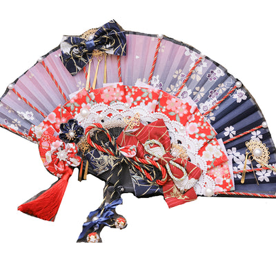 Hexagram~Wa Lolita Sakura Handmade Fan   