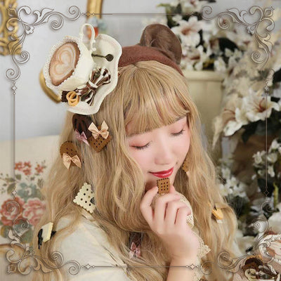 (Buy for me) Star Box Design~Bunny Coffee~Kawaii Lolita Tea Cup Hat   