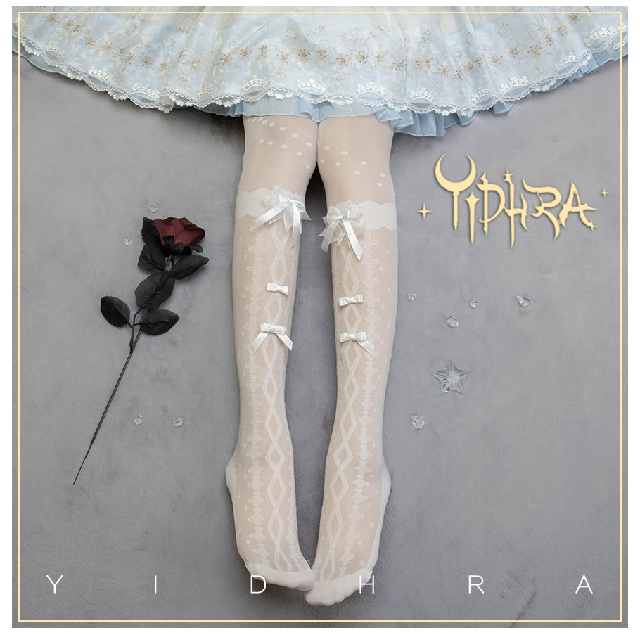 Yidhra~Sweet Lolita Black and White Summer Pantyhose 2470:36215