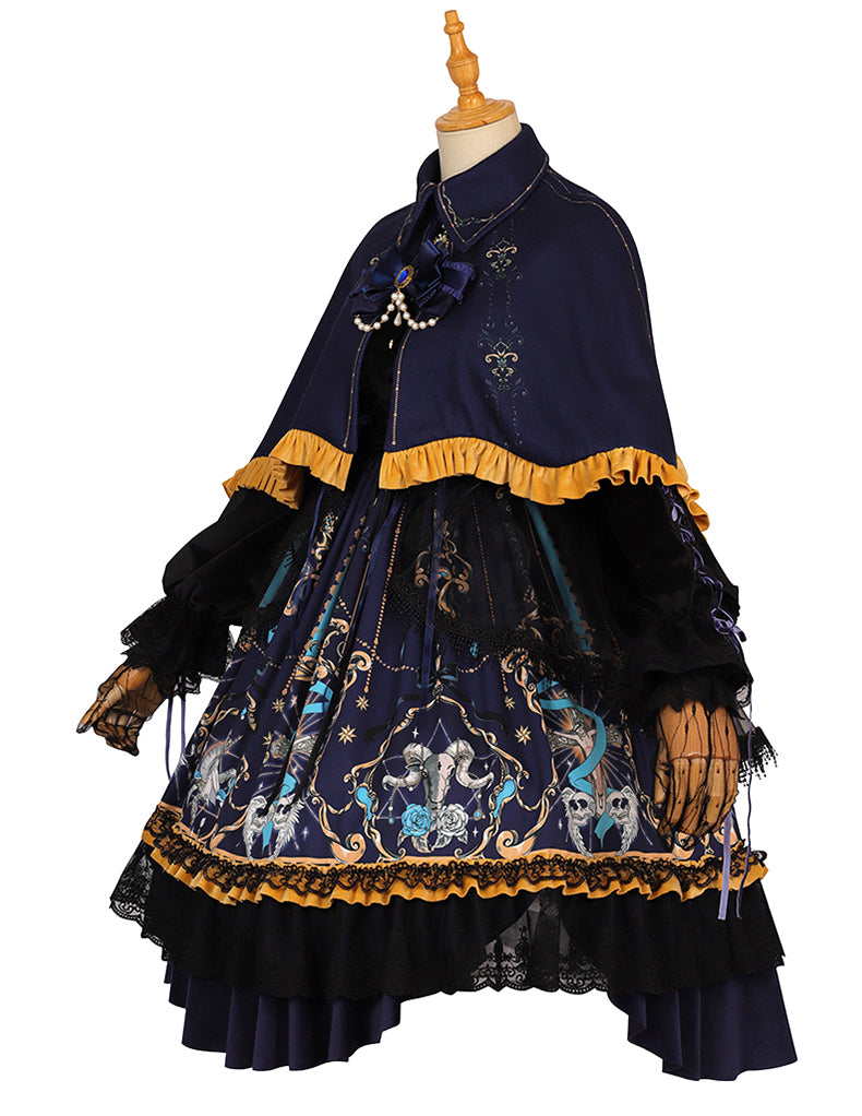 YingLuoFu - God Redemption - Retro Gothic OP, Printed Dress