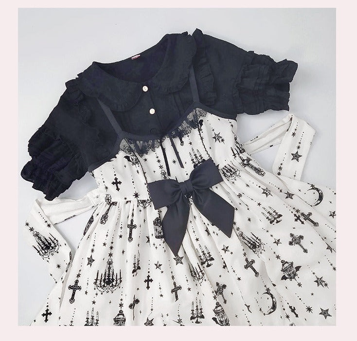 Sakurada Fawn - Plus Size Lolita Short Sleeve Cotton Blouse 1622:48521