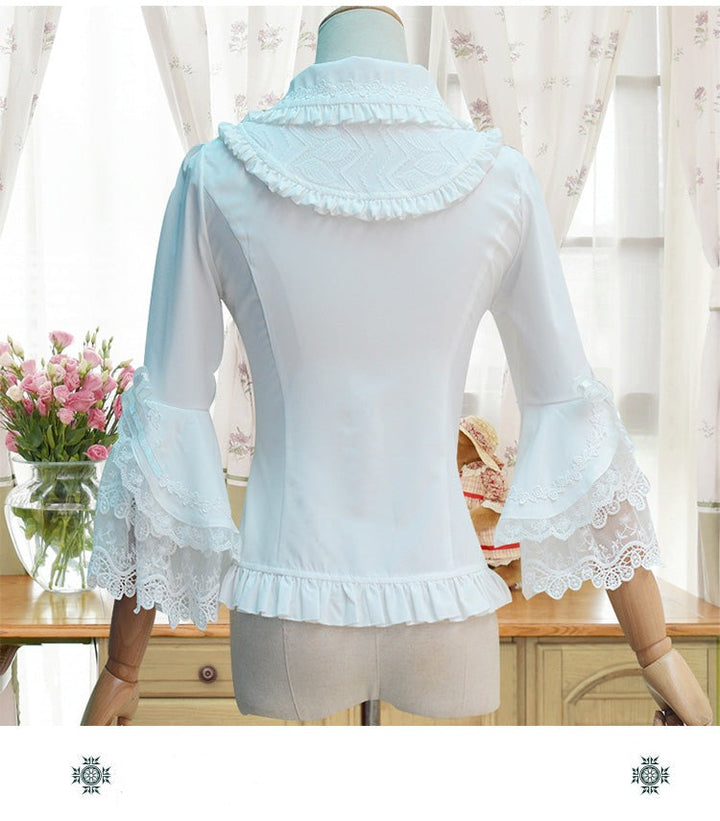 (Buy for me) LuoYou~Sweet Princess Sleeves Lolita Blouse   