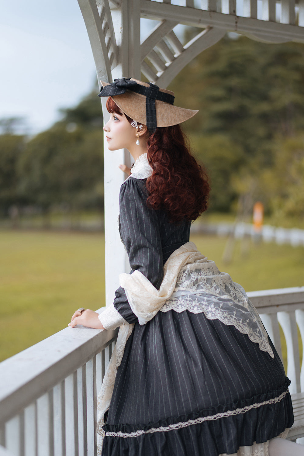 Miss point~Rose Silhouette~Vintage Classic Lolita OP   