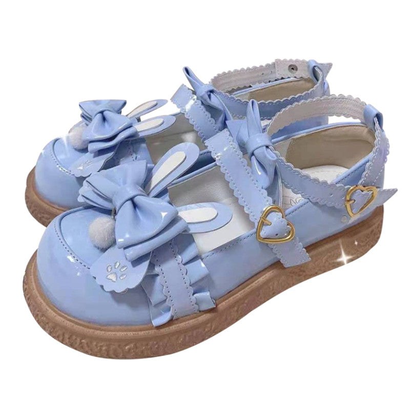 (Buyforme)Milk Bunny~Japanese Round Toe Cute Lolita Leather Shoes   