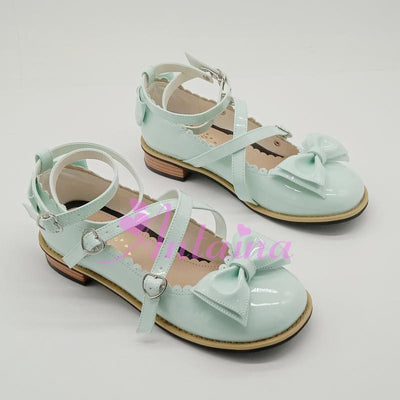 Antaina~Sweet Lolita Shoes Japanese Style Tea Party Lolita Shoes Size 42-45 shining mint green 42 