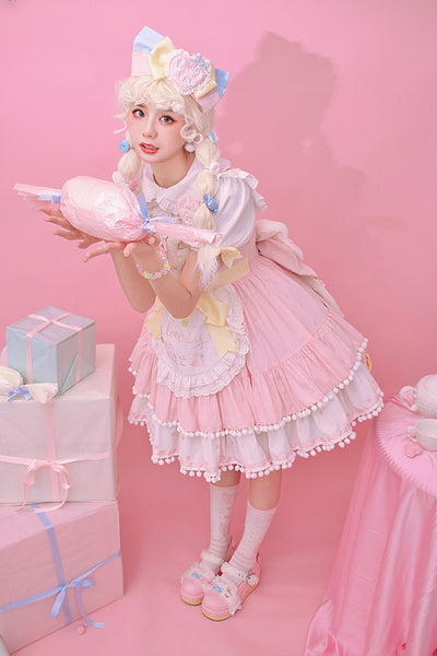 Alice Girl~Kawaii Lolita JSK Dress~Candy Cat Jumper Skirt   