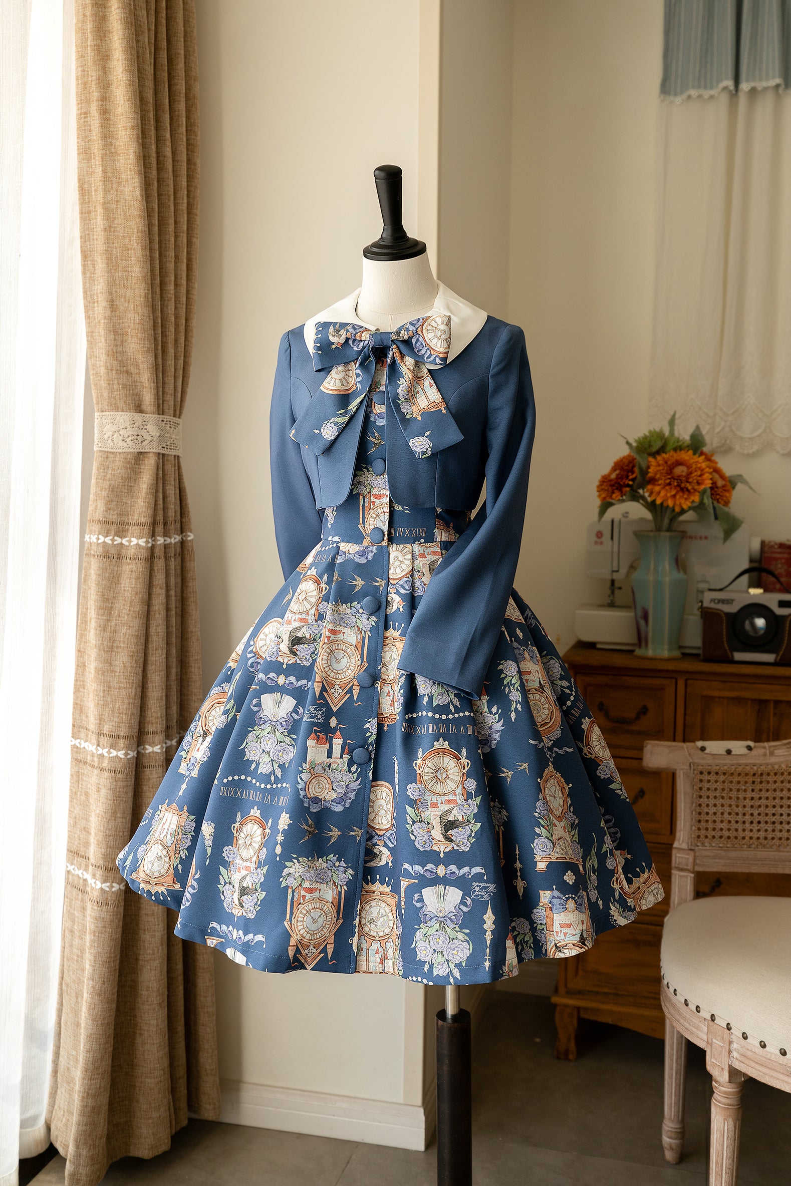 (Buyforme)Forest Wardrobe~Classical Lolita Dress and Coat Suit S dark blue (2XL L M S XL) 12042:157478
