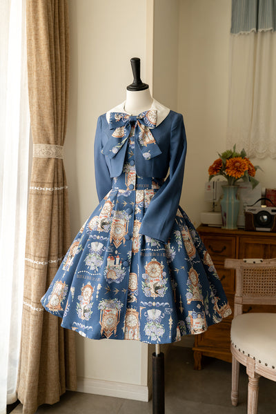 (Buyforme)Forest Wardrobe~Classical Lolita Dress and Coat Suit S dark blue 