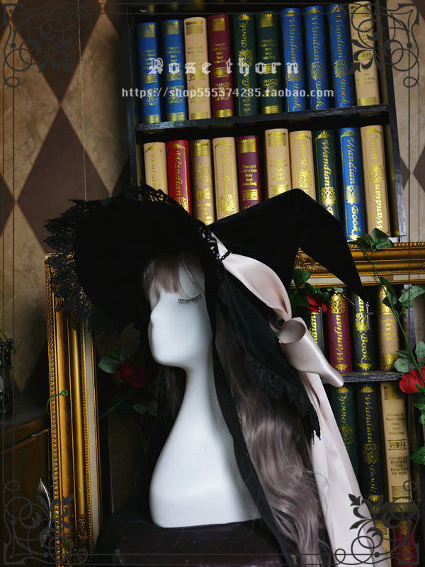 Rose Thorn~Holy Cross~12 Colors Lolita Halloween Witch Hat 2922:31225
