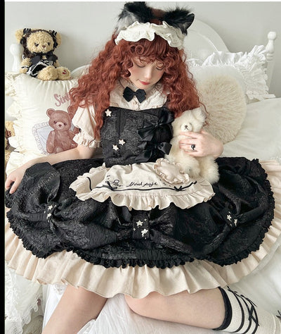With PUJI~Witch Script~Embroidery Doll Lolita JSK   