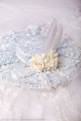 (BuyForMe) Dawn and Morning~The Dawn Song~Multicolors Plus Size Lolita OP Dress S light blue flat cap 