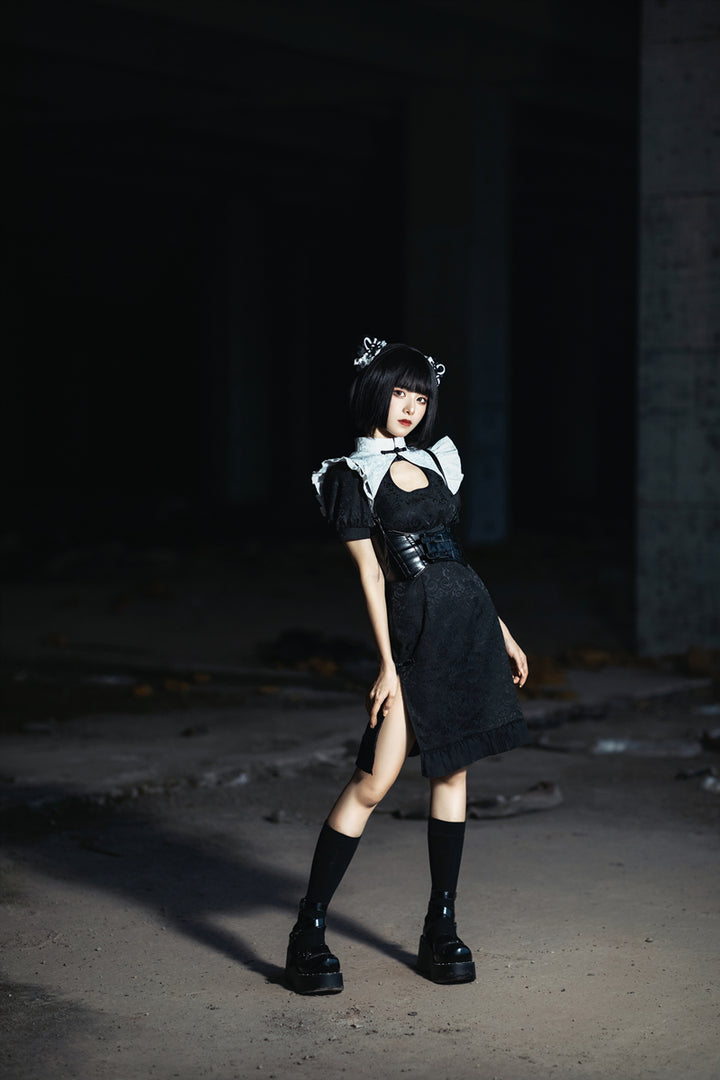 YourHighness~Battle Maid Qi Lolita Cheongsam Gothic Dress   