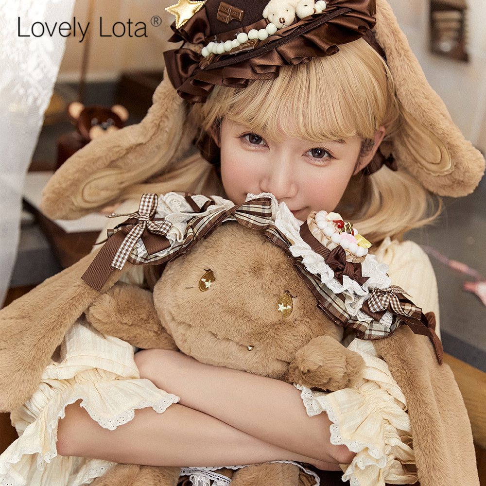LovelyLota - KOKO Chocolate Rabbit - Furry Bunny Lolita Bag